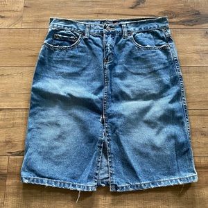 American Eagle Jean Skirt Distressed Pencil 4
